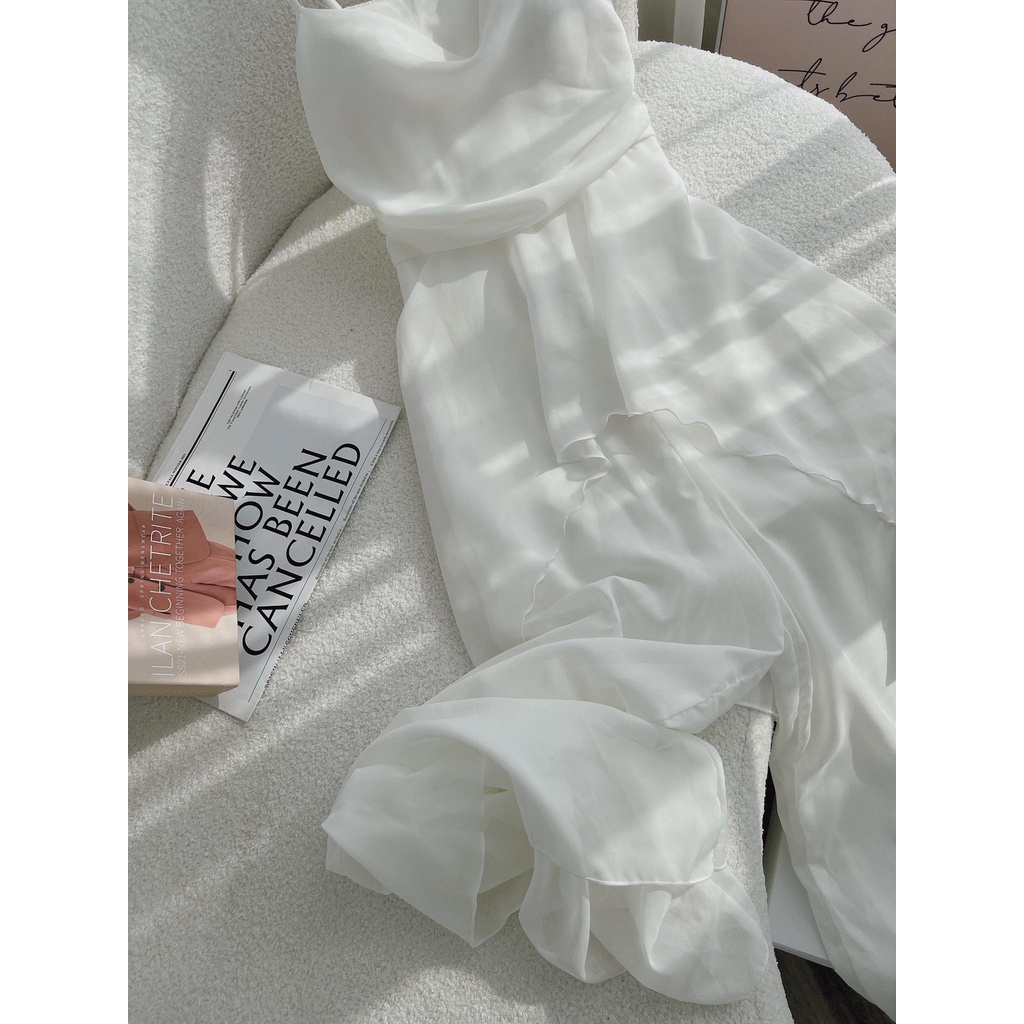 JUMPSUIT TRẮNG 2 DÂY FORM DÀI
