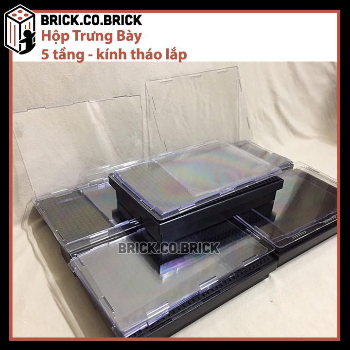 Hộp mica trưng bày minifigures, mô hình gundam, funko pop- 5 TẦNG -THÁO LẮP -KÍNH DÀY -Box Display - Display Case