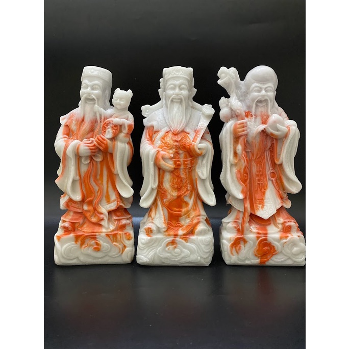 tượng tam đa phúc lộc thọ đá đúc 23cm