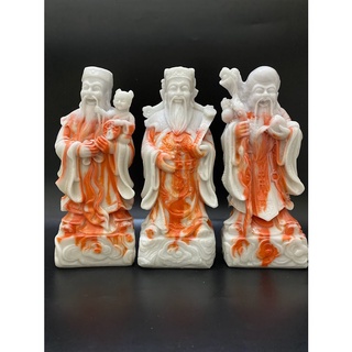 Tượng tam đa phúc lộc thọ đá đúc 23cm