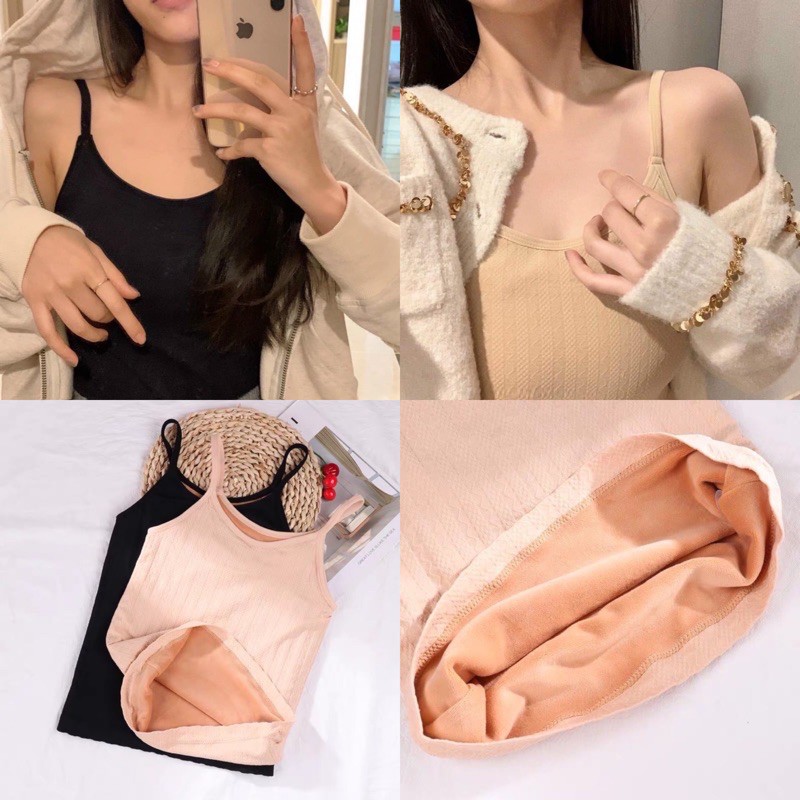 BÁN SỈ ÁO LÓT LÔNG 2 DÂY GIỮ NHIỆT CỔ TRÒN QCCC