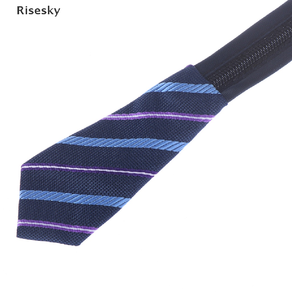 Cà Vạt Sọc Trơn Có Khóa Kéo Thời Trang Công Sở Cho Nam