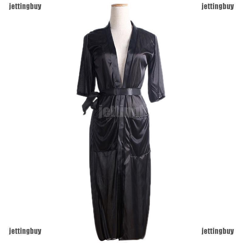 Áo choàng ngủ JETTING dáng dài phong cách kimono gợi cảm thời trang cho nữ | BigBuy360 - bigbuy360.vn