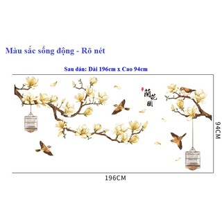 Decal giấy dán tường [MẪU MỚI] Decan Hoa Tú cầu