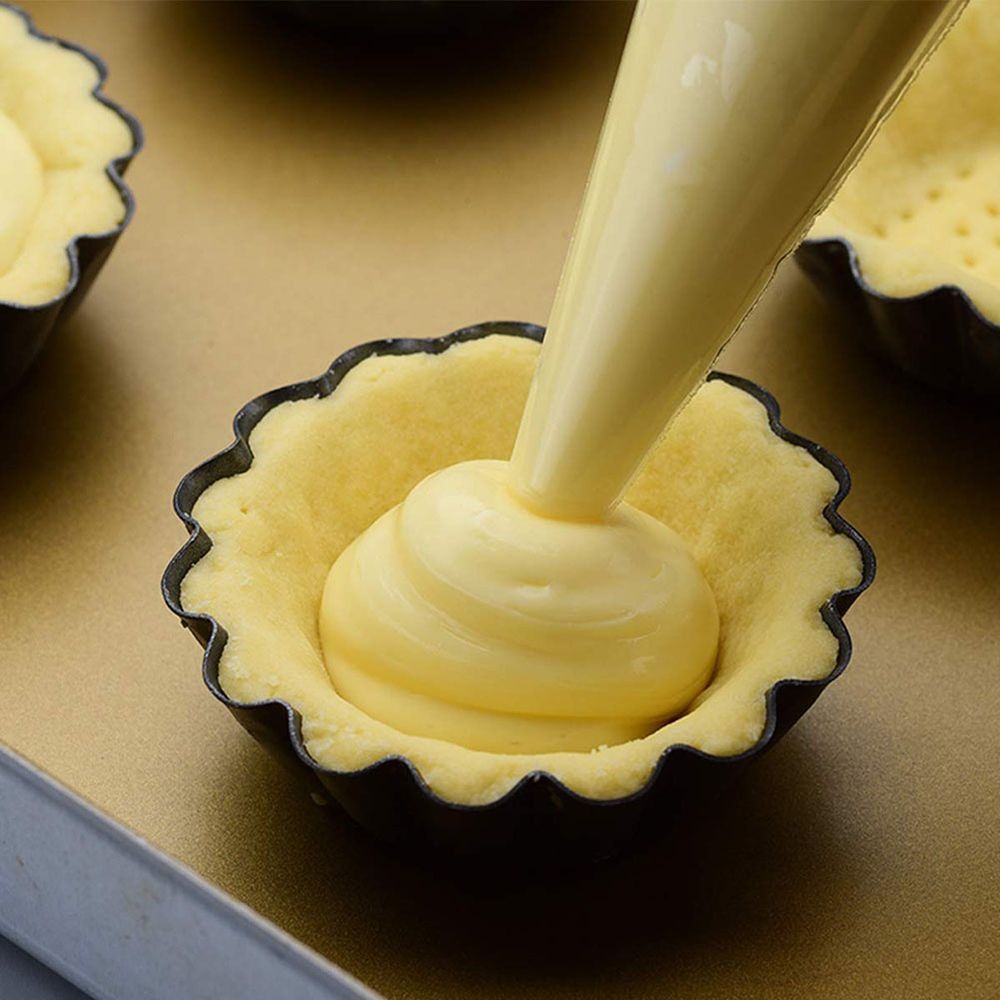 Set 10 Khuôn Làm Bánh Tart Mini Bằng Thép Carbon Chống Dính Nhiều Màu Có Thể Tái Sử Dụng