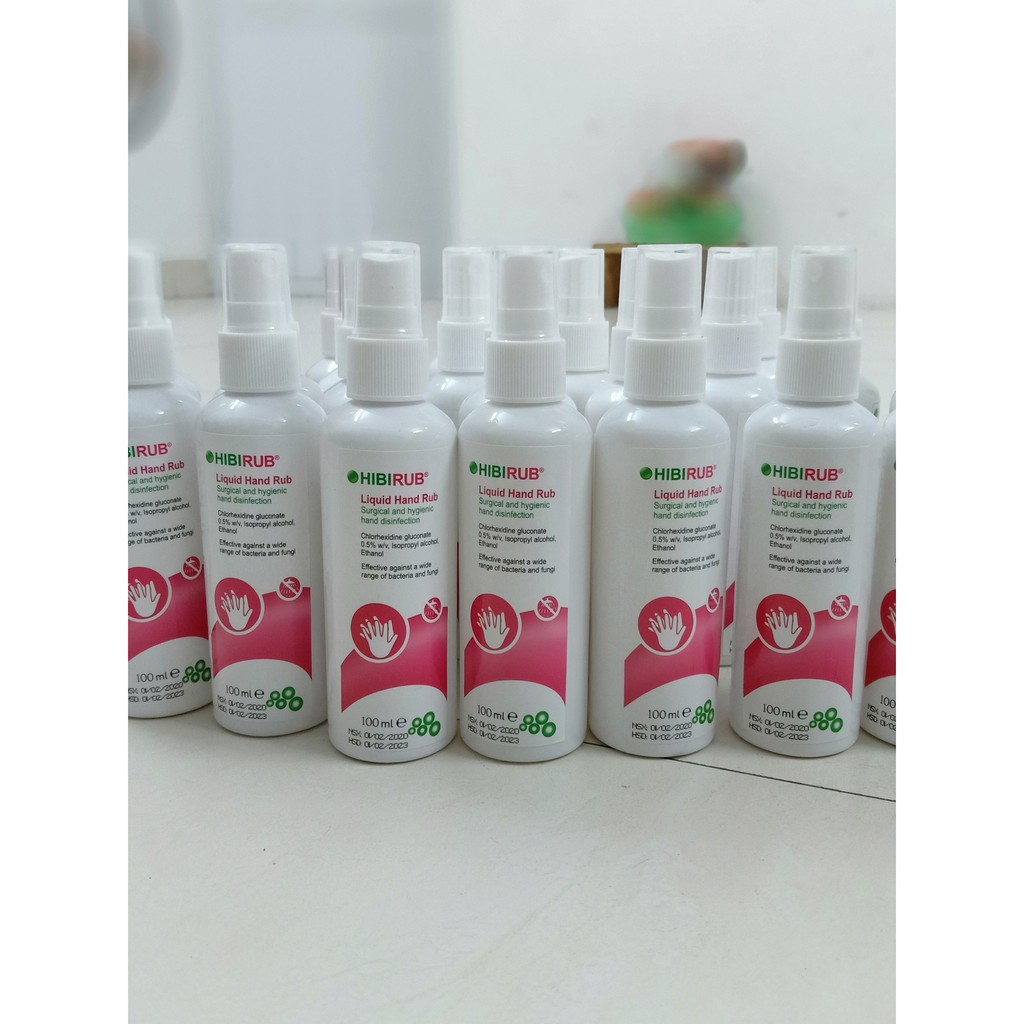 Nước rửa tay khô Hibirub 100ml có sẵn hàng