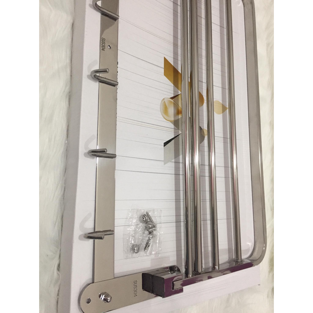 Vắt khăn, giá để khăn, vắt khăn giàn nhà tắm inox 304 chân đặc