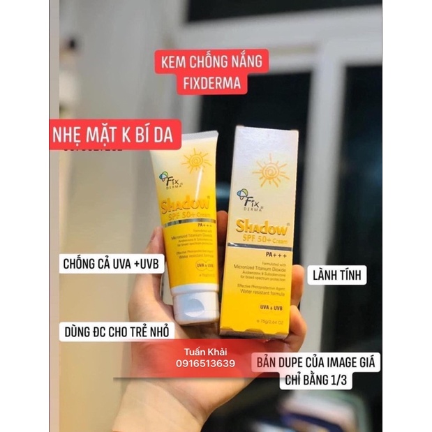 Kem Chống Nắng Fixderma Shadow SPF 50+ Cream 75g