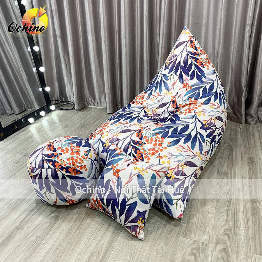 Ghế Hạt Xốp, Ghế Sofa Thư Giãn Dáng Tuyền Sang Trọng Đủ Ba Món Đã Kèm Hạt Xốp (Có Sẵn)