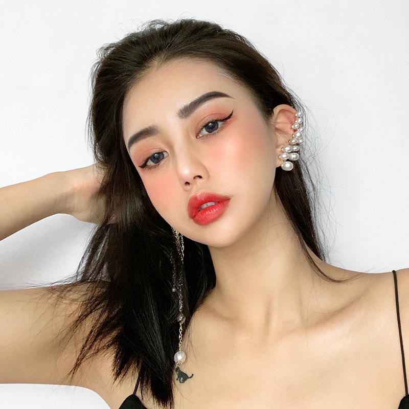 Bông Tai Ngọc Trai Thời Trang Kiểu Bất Đối Xứng Cho Nữ