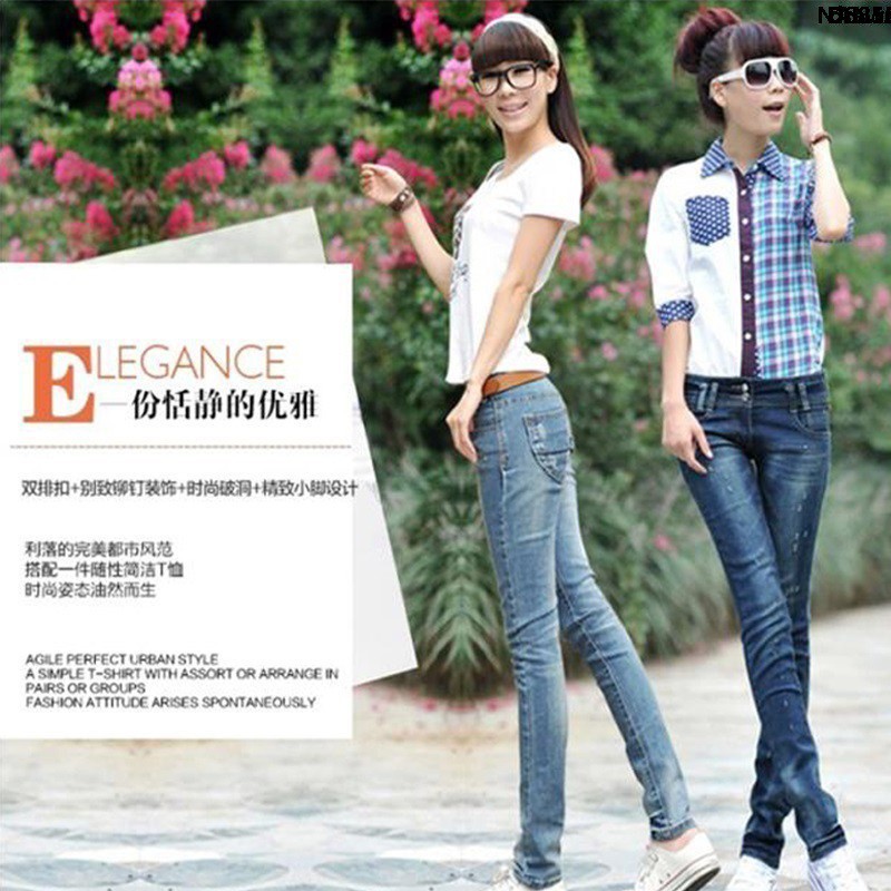 Quần Legging Nữ Rách Gối Thời Trang Hàn Quốc Cá Tính