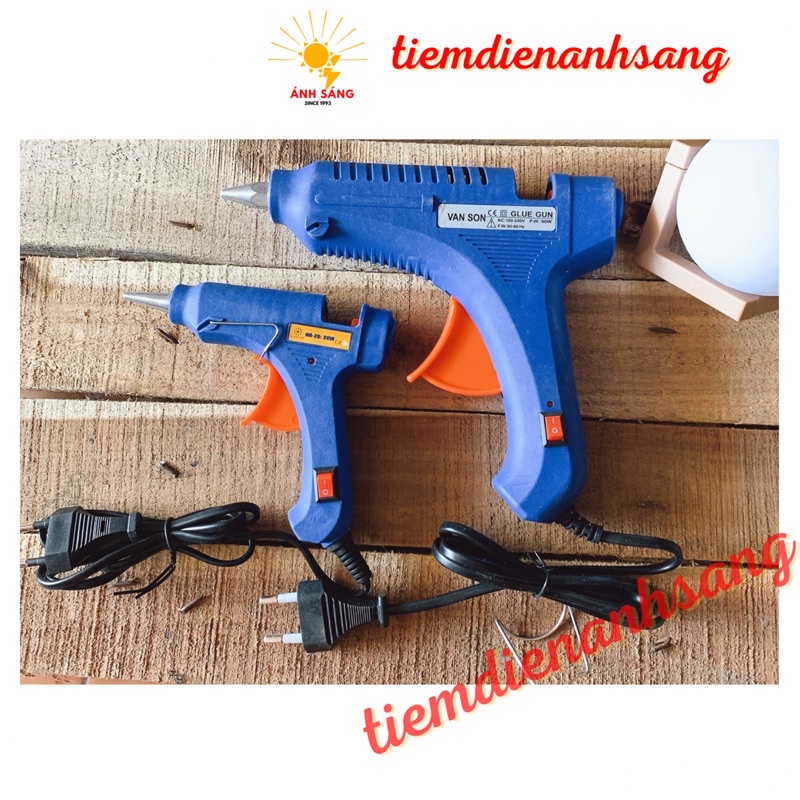 Súng bắn keo nến silicon chạy bằng điện hơ nóng - Tiệm điện Ánh Sáng