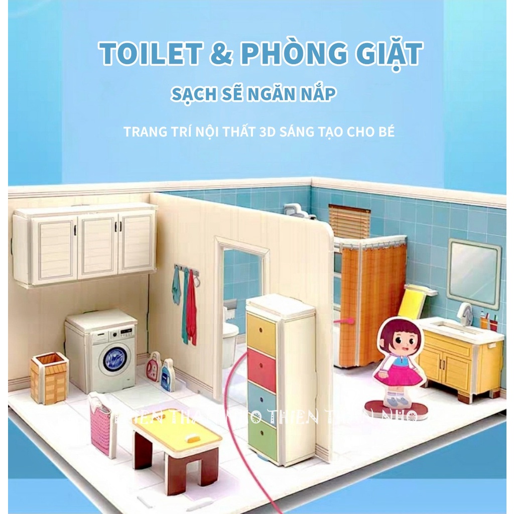 [Hàng loại 1] BỘ ĐỒ CHƠI XẾP HÌNH LẮP RÁP 3D THIẾT KẾ NỘI THẤT NGÔI NHÀ SIÊU XINH XẮN CHO BÉ GÁI - TTN-0308