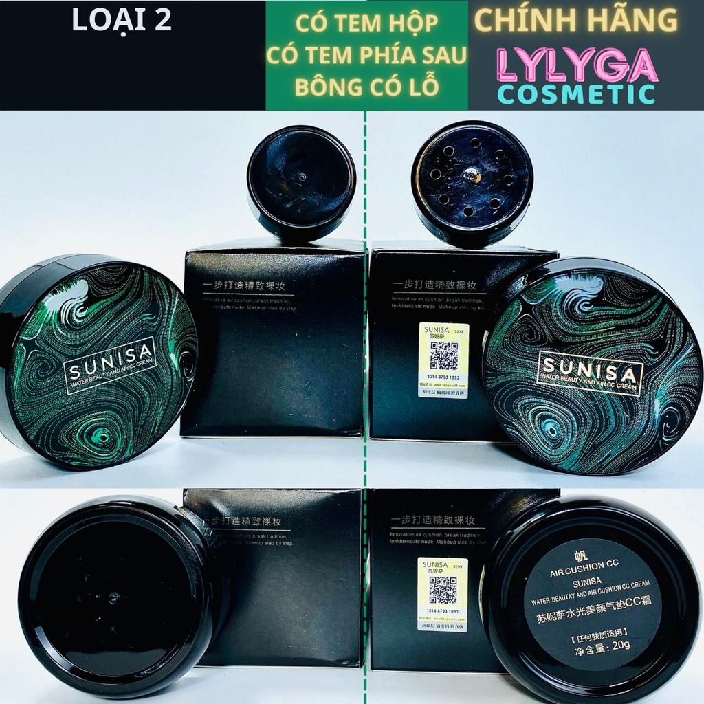 Phấn nước Sunisa chính hãng, kem nền Sunisa che khuyết điểm hoàn hảo, cushion sunisa chống nước duy trì trang điểm PN02