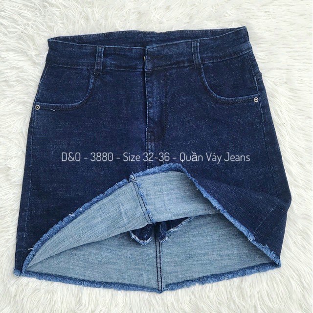 Chân Váy Jeans Có Quần Trong Đen Tua Lai - Quần Váy Jeans Đại Phom A ĐỦ MÀU