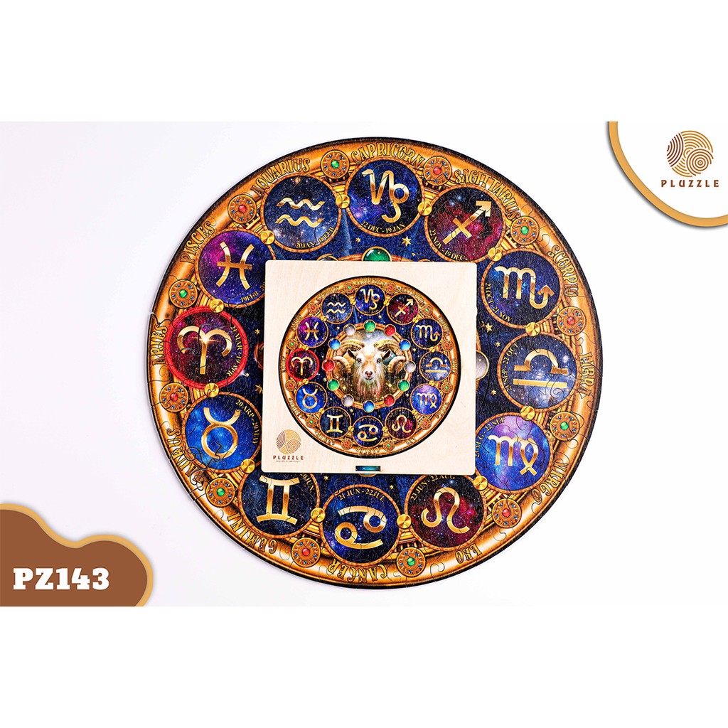 PLUZZLE Bộ xếp hình gỗ thông minh puzzle đồ chơi ghép hình 12 Cung Hoàng Đạo - Cung Bạch Dương – PZ143