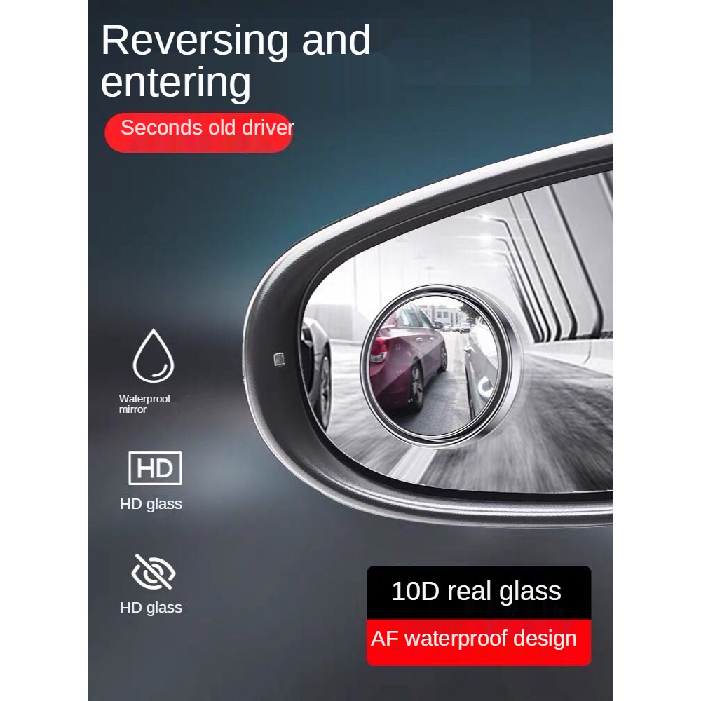 Gương Chiếu Hậu Hình Tròn Cỡ Nhỏ 360 Độ Không Góc Chết Điều Chỉnh Được Cho Xe Hơi