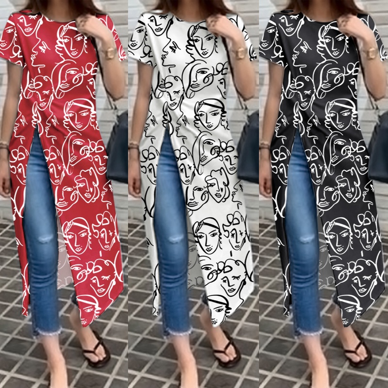 Áo kiểu Zanzea tay ngắn cổ tròn phong cách retro cho nữ