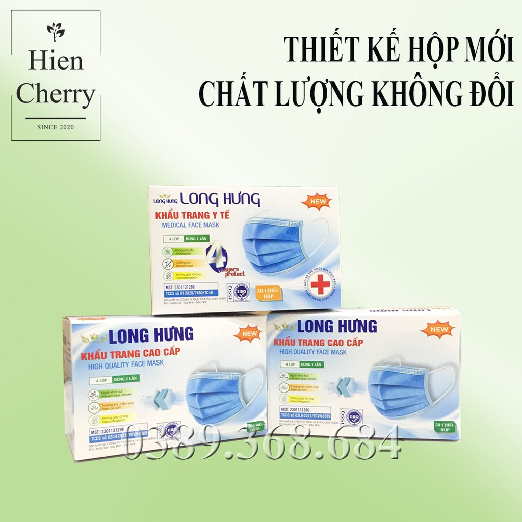 HỘP KHẨU TRANG Y TẾ 4 LỚP - HỘP 50 CHIẾC - Chống giọt bắn - Ngăn ngừa khói bụi