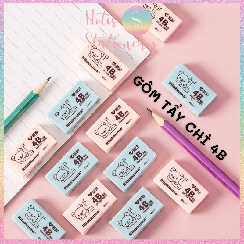 Gôm tẩy chì 4B in hình gấu xinh xắn