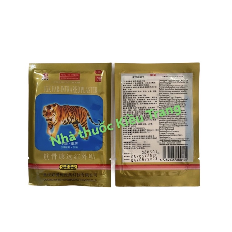 Cao dán Con Cọp - Hỗ trợ làm giảm đau, tăng lưu thông tuần hoàn máu