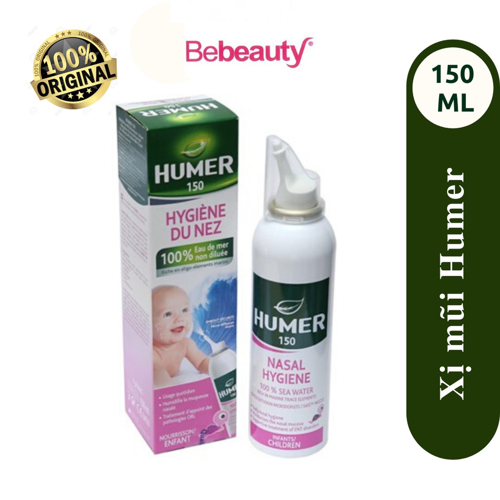 Vệ sinh mũi trẻ con Humer 150 Hygiene DuNez ( chai 150ml)