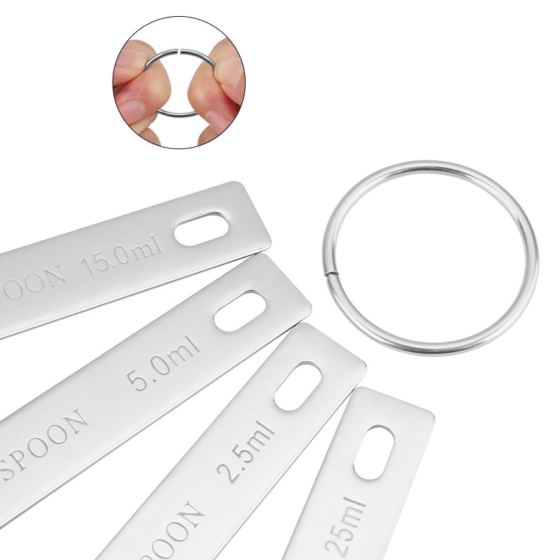Bộ 4 muỗng đong inox - Muỗng đong nguyên liệu - Cân đong đồ làm bánh Inox ⚖ GBME006