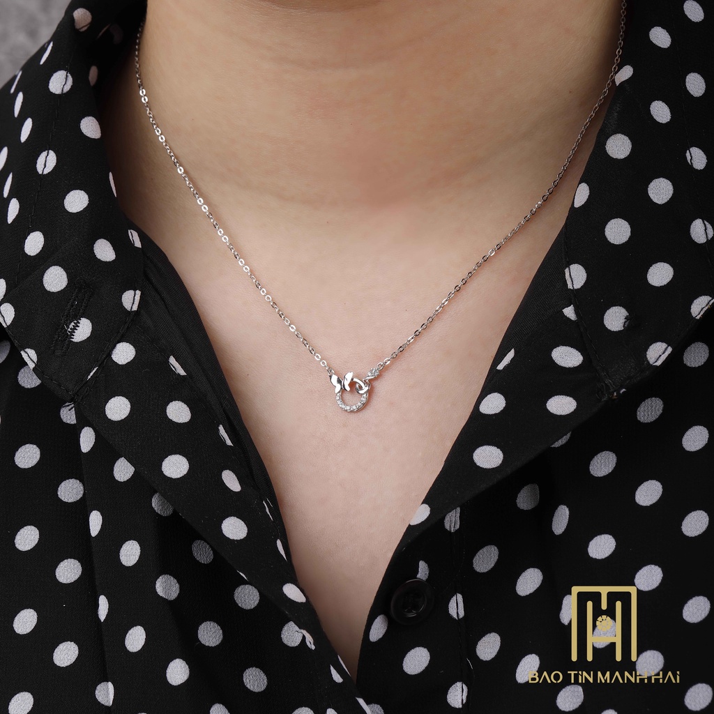 Dây chuyền bạc xi cao cấp bướm đậu mặt trời hi vọng phong cách HQ trẻ trung DB15 Bảo Tín Mạnh Hải