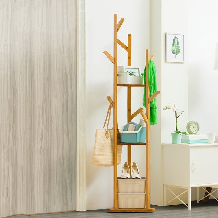 Giá treo quần áo hình cây_ cây treo đồ góc nhà