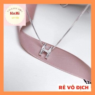 Dây chuyền chữ H mạ bạch kim cực kỳ sáng đẹp (rẻ vô địch)