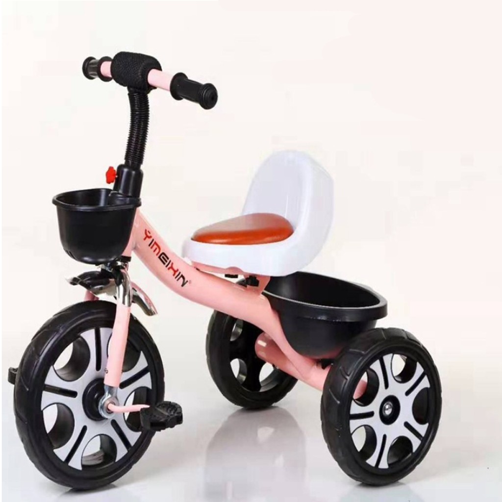 Xe tập đi , chòi chân ba bánh cho bé có bàn đạp, yên bọc da cho bé 2-5 tuổi