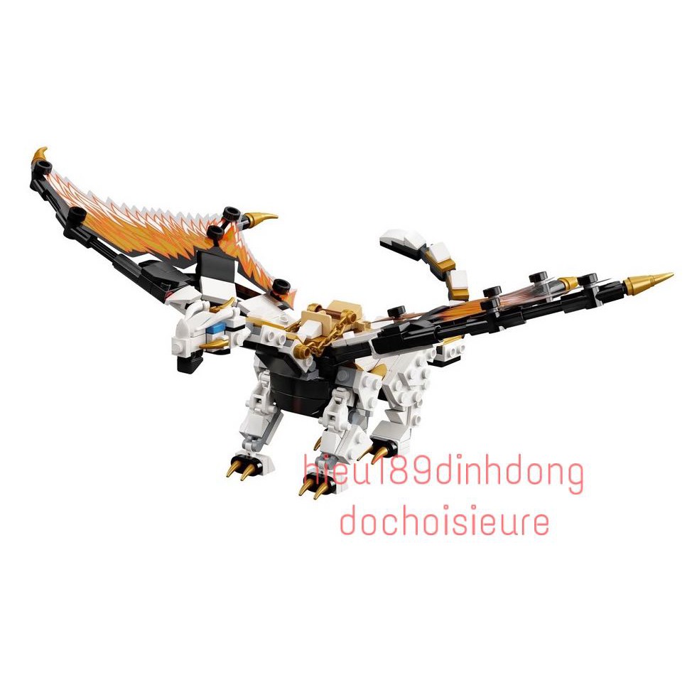 lắp ráp xếp hình non LEGO NINJAGO 71718 7181 : Rồng chiến đấu của sư phụ wu 371 mảnh