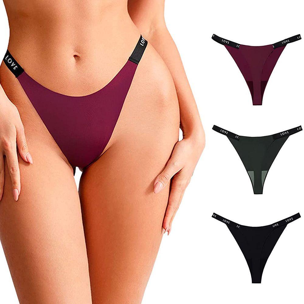 Rowans Quần Lót Dây Ruy Băng Mỏng Cỡ Lớn Hình Chữ Cái Xẻ Cao Gợi Cảm Cho Nữ