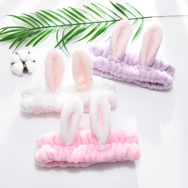 Băng đô, turban tai thỏ vải nhung, chất siêu xịn, mềm mị