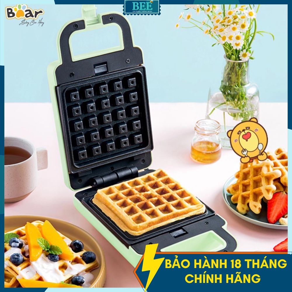 [ĐA NĂNG] Máy Kẹp Nướng Bánh Mì/Mỳ, Bánh Kẹp, Sandwich, Waffle, Rán Trứng, Xúc Xích Bear DBC-P06N2 - Bảo Hành 18 Tháng