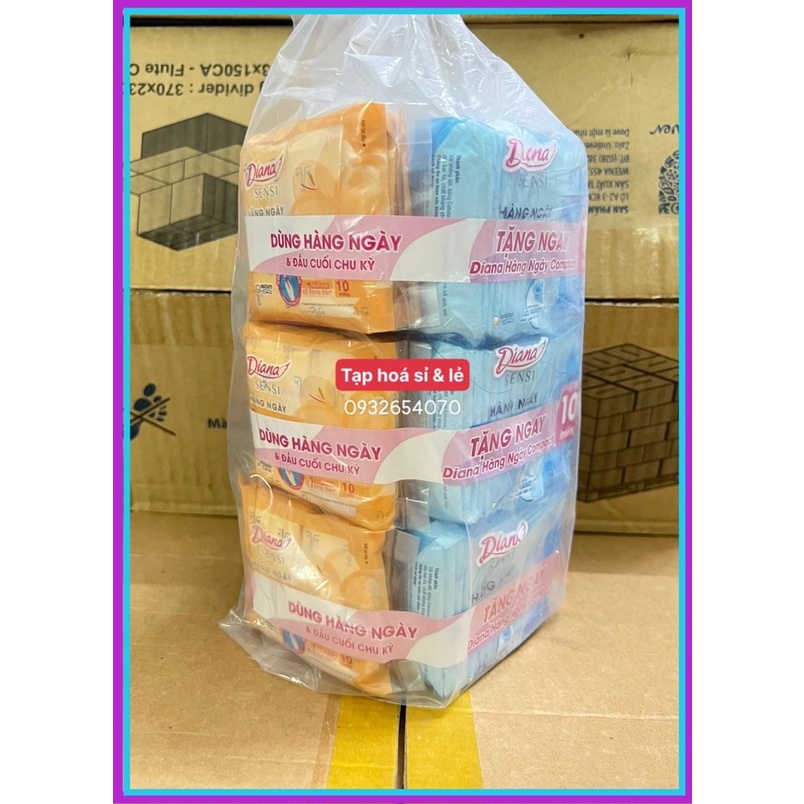 6 gói diana ngày cool gói 20 miếng tặng thêm 6 gói sensi cool mỏng cánh gói 2 miếng