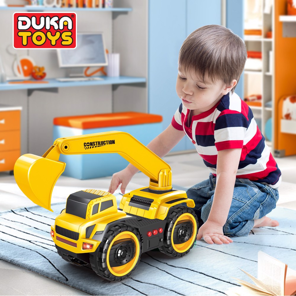 Đồ chơi - Xe Xúc Đào, Kỹ Thuật Công Trình Có Nhạc, Đèn- Duka (Mã. 80634)