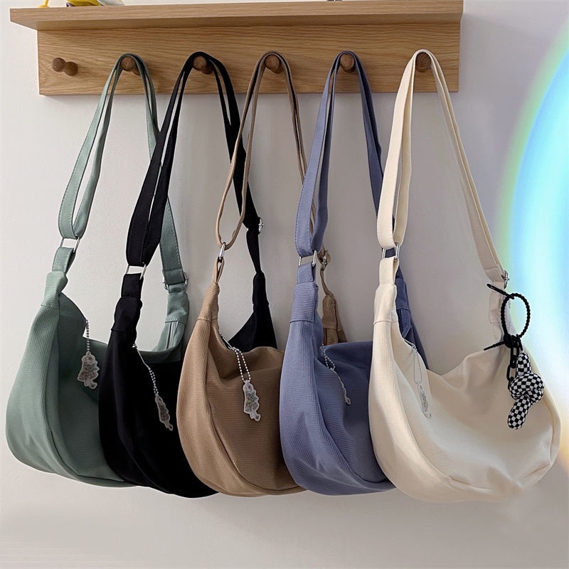 Túi Xách Đeo Vai Màu Trơn Phong Cách Nhật Bản Thời Trang Cho Nữ