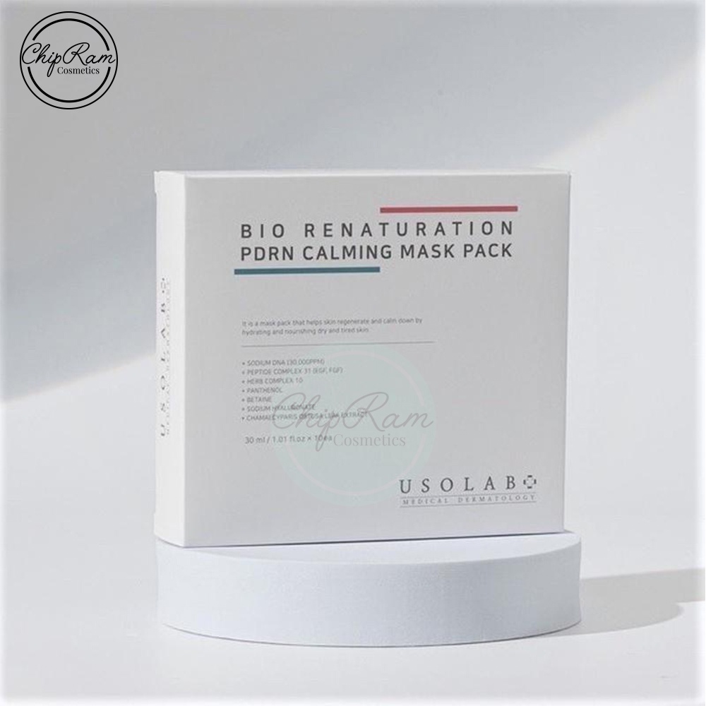Mặt nạ tái tạo phục hồi Usolab Bio Renaturation PDRN Calming Mask Pack