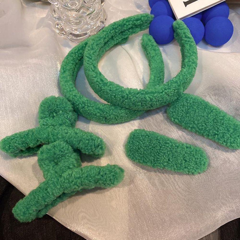 Kẹp Tóc Lông Nhung Dày Dặn Phong Cách Hàn Quốc Dễ Thương Xinh Xắn