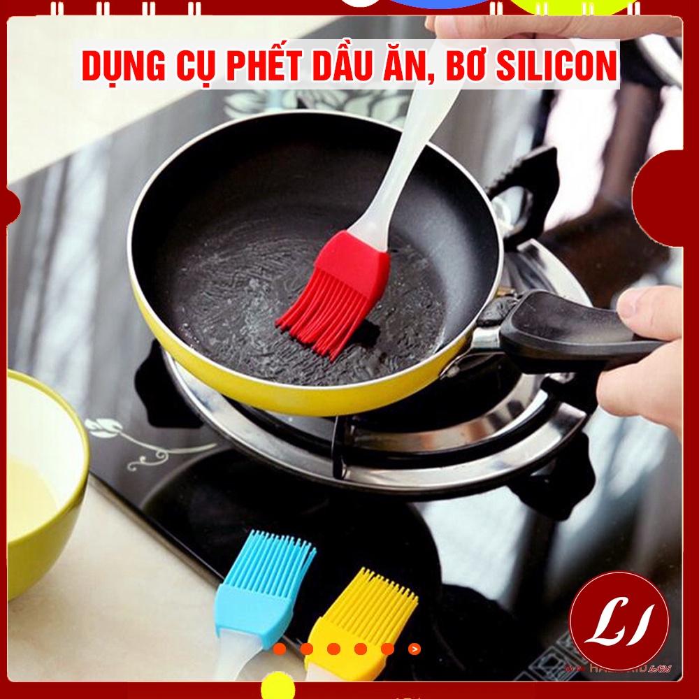 Chổi Quét dầu ăn, phết bơ Silicon cán nhựa trong