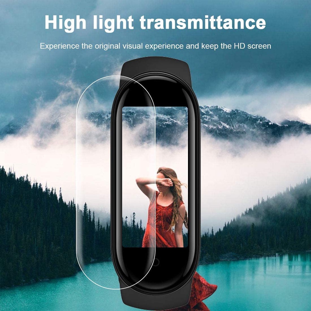 Set 5 miếng dán bảo vệ màn hình chống trầy cho đồng hồ thông minh Xiaomi Mi Band 4 (có bán lẻ một miếng)