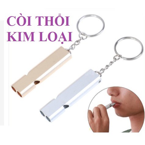 Còi kim loại báo hiệu sinh tồn dã ngoại, du lịch