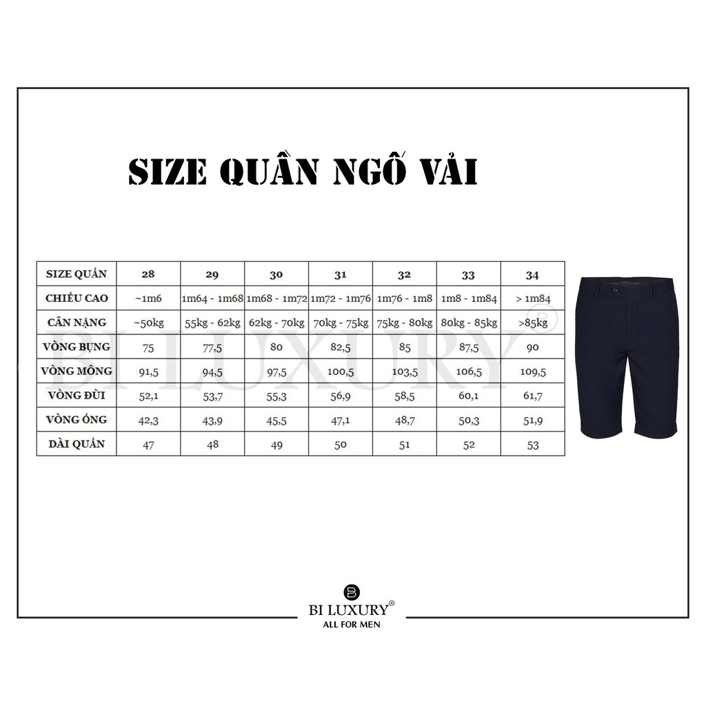 Quần đùi nam kaki Biluxury QNVC024NAU vải ngố lửng cao cấp kiểu dáng thanh lịch chuẩn form | BigBuy360 - bigbuy360.vn