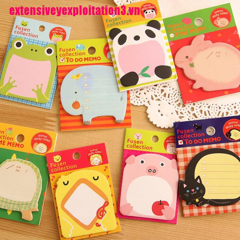 [ep*vn]Cute Kawaii Animal Sticker Bookmark It Marker Memo Index Tab Sticky Post Notes