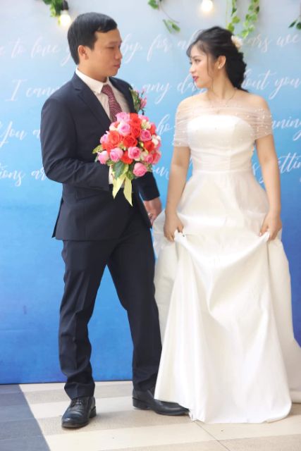 Đầm maxi trắng trễ vai, dạ hội đuôi dài sang trọng - Hình thật SP 100% (hàng thiết kế cao cấp) | BigBuy360 - bigbuy360.vn