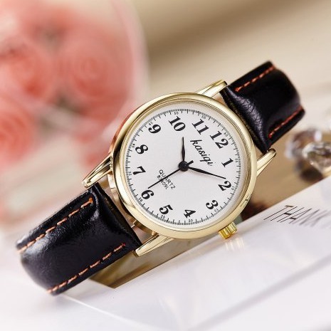 Đồng hồ thời trang nam nữ Káiqi KSQ03 dây da mềm, mặt số cổ điển dể dàng xem giờ | BigBuy360 - bigbuy360.vn