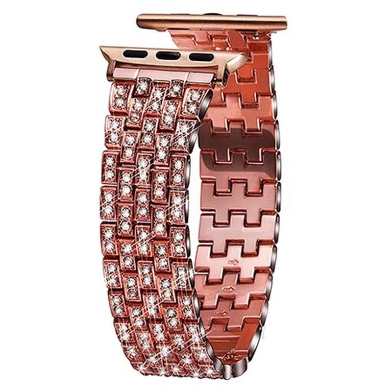 Dây đeo thép không gỉ đính đá thích hợp cho Iwatch Se 6 5 4 3 2 1 38mm 40mm 42mm 44mm