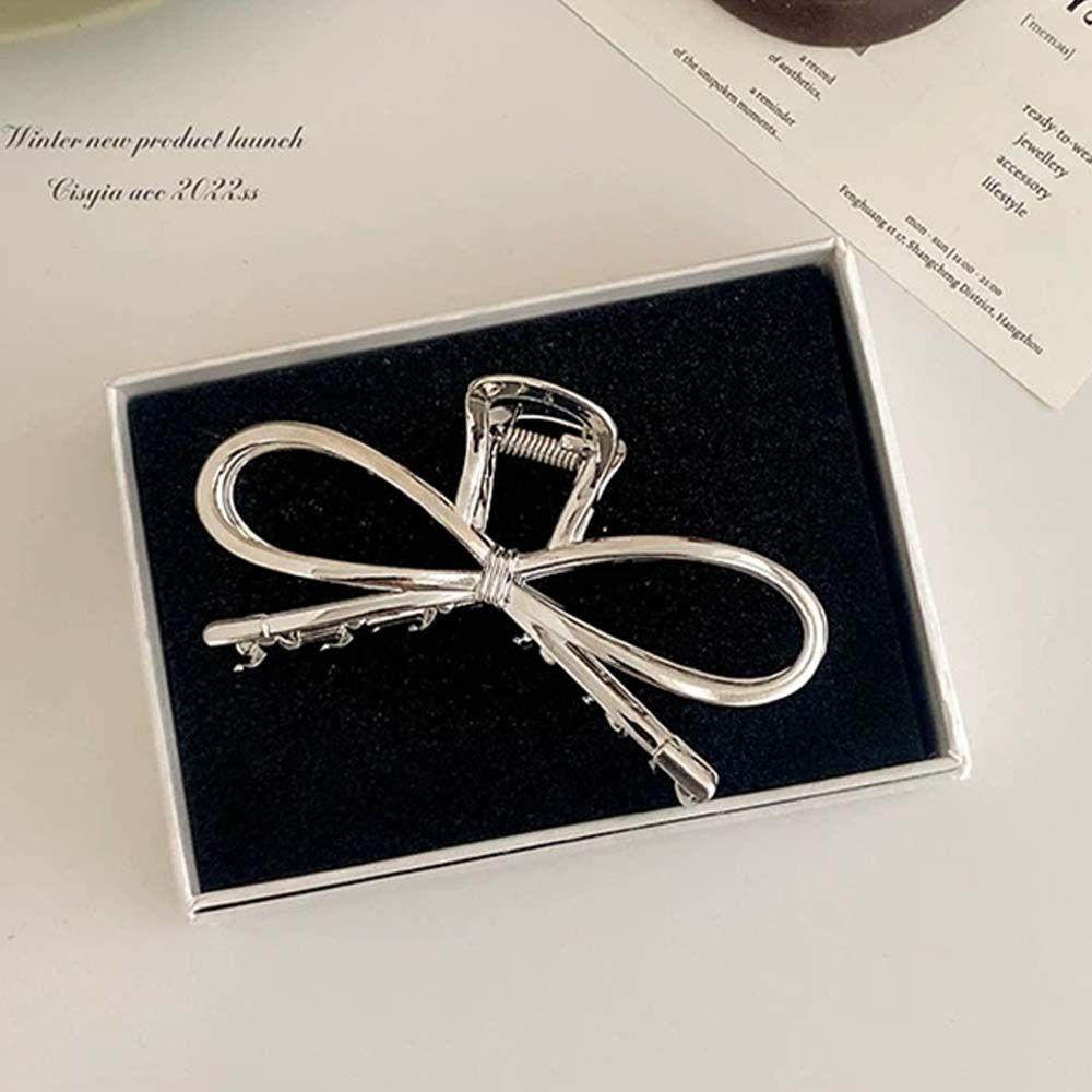 JARRED Kẹp Tóc Hình Nơ Bằng Kim Loại Thời Trang Cá Tính Cho Nữ