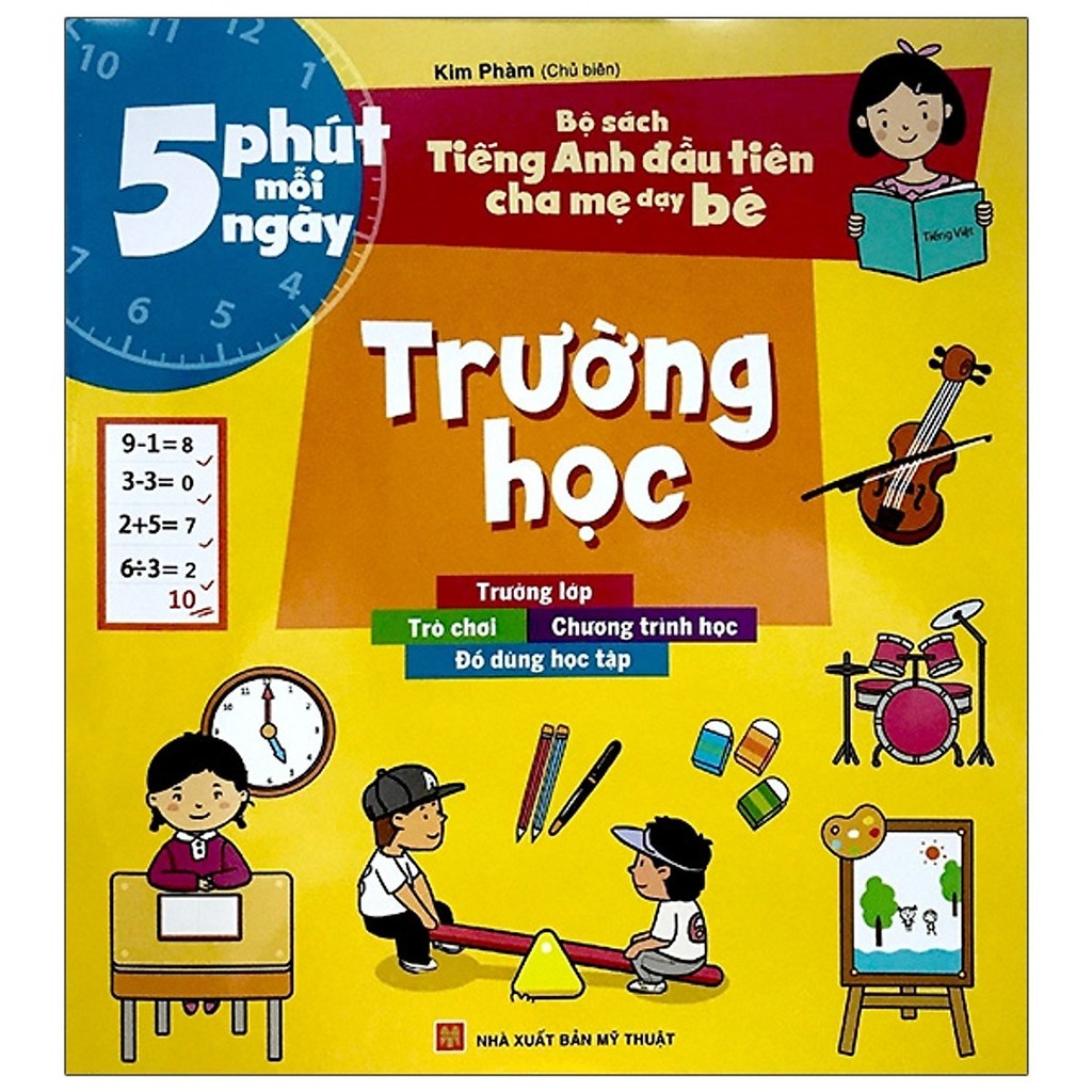 Sách - 5 phút mỗi ngày Trường học - Sách Tiếng Anh đầu tiên cha mẹ dạy bé
